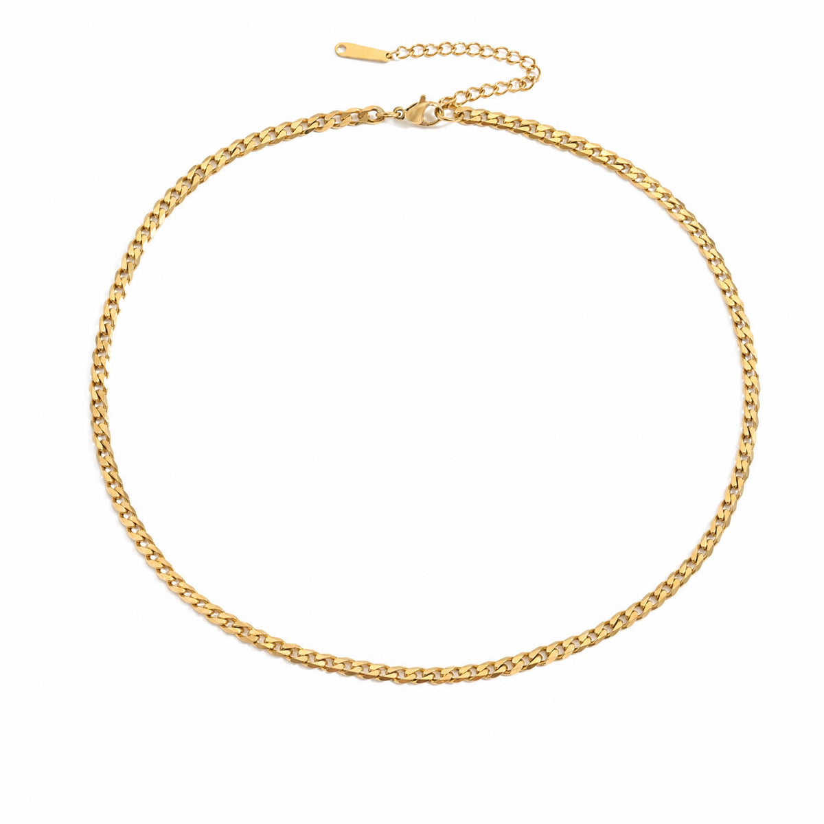 Gold-Tone Stainless Steel Cuban Chain Necklace